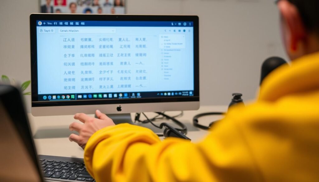 Gerar imagem de um tradutor automático em ação Gerar imagem de um tradutor automático em ação