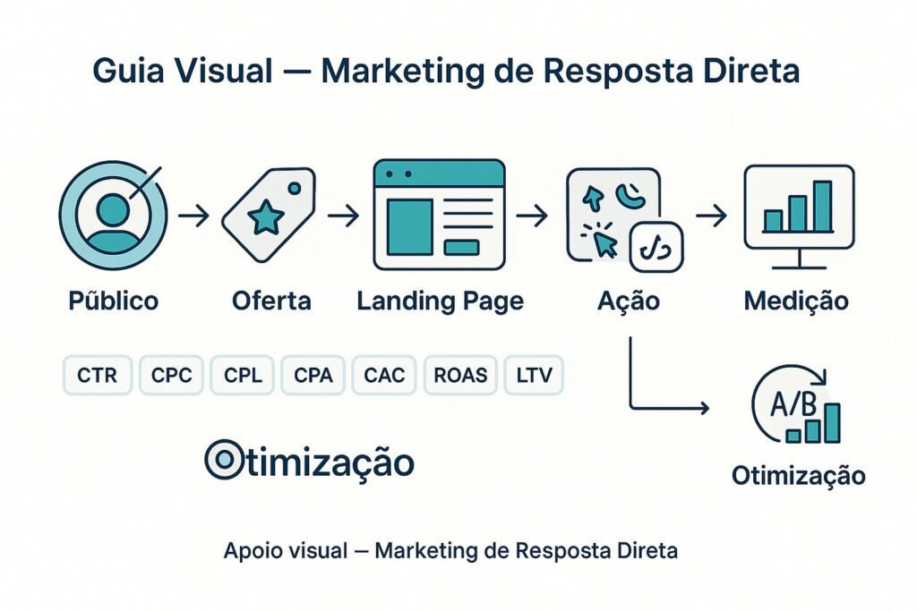Guia de implementação passo a passo para marketing de resposta direta