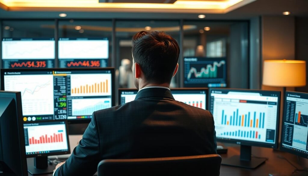 Profissional de marketing Analisando resultados de marketing de resposta direta